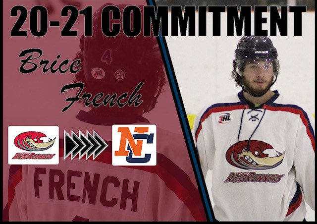 Runners Defenseman Brice French to play at Northland College NCAA D-lll