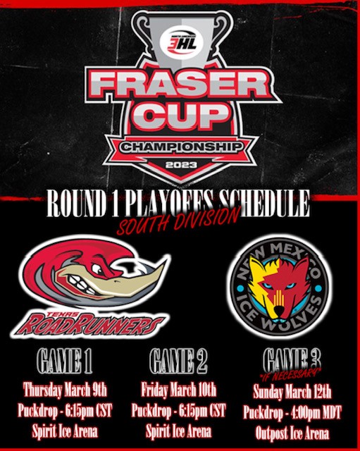 Roadrunners host Ice Wolves round one of Fraser Cup Playoffs